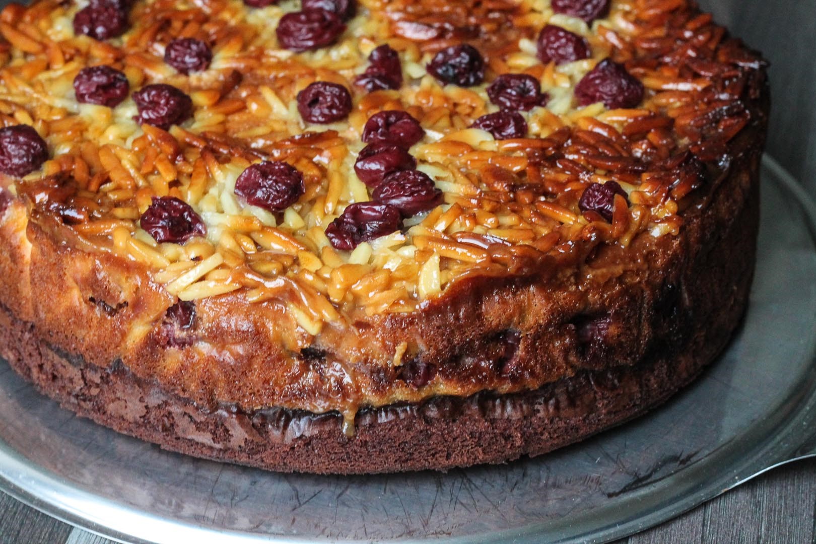 Schoko-Käsekuchen mit Mandelrahm - Küchentante