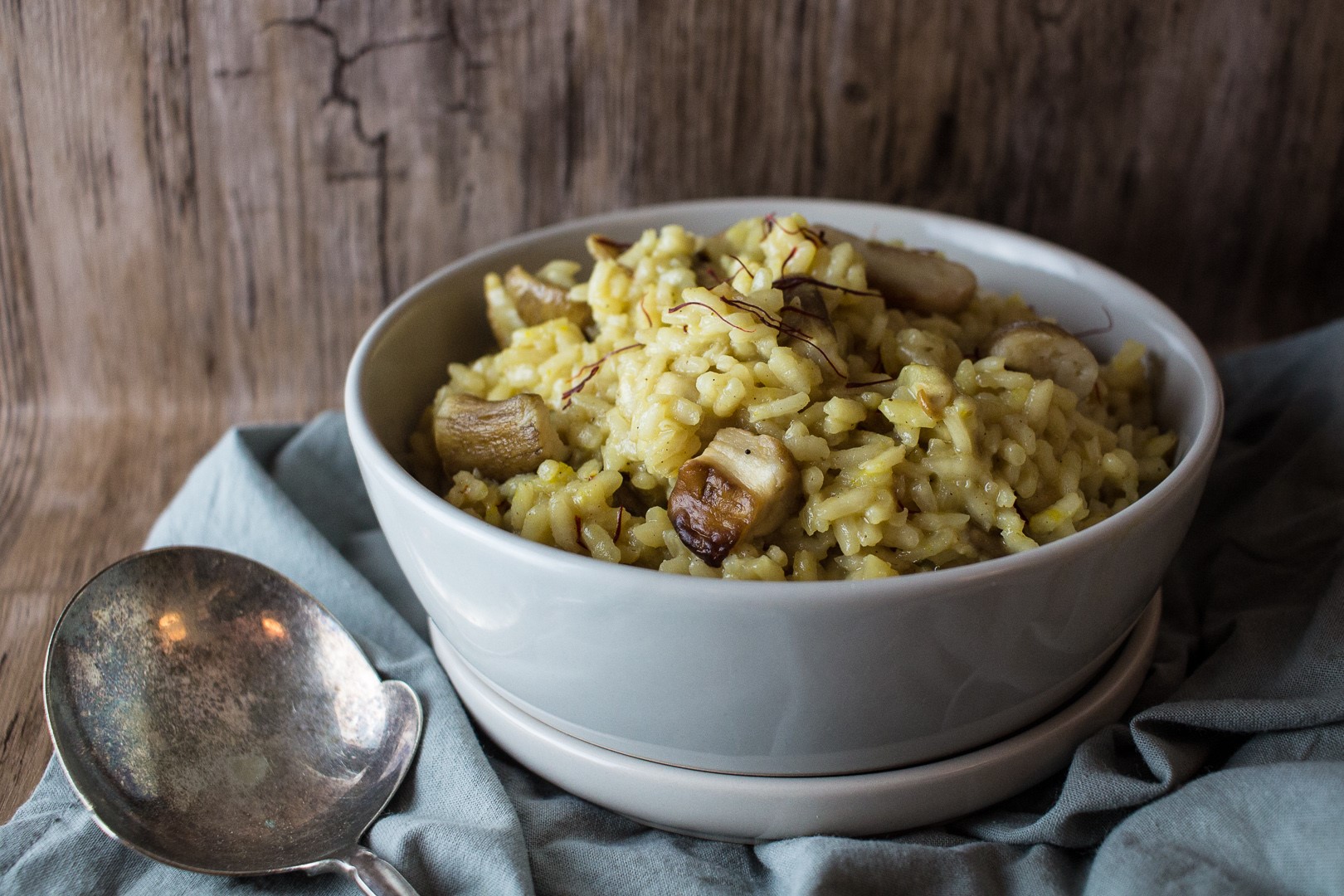 Waldpilzrisotto mit Safran - Küchentante