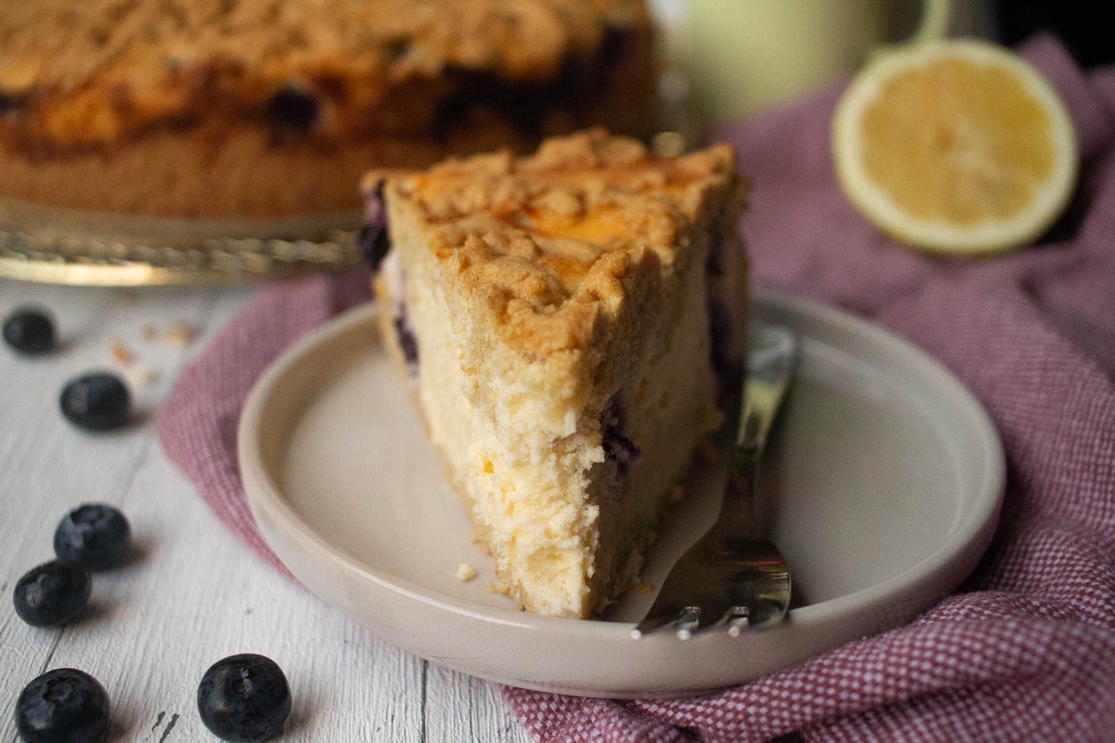 Käsekuchen mit Heidelbeeren - Küchentante
